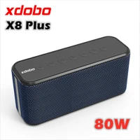 xdobo x8 plus 80w super high power column wireless portable subwoofer bluetooth speaker large boom box 10400mah large capacity