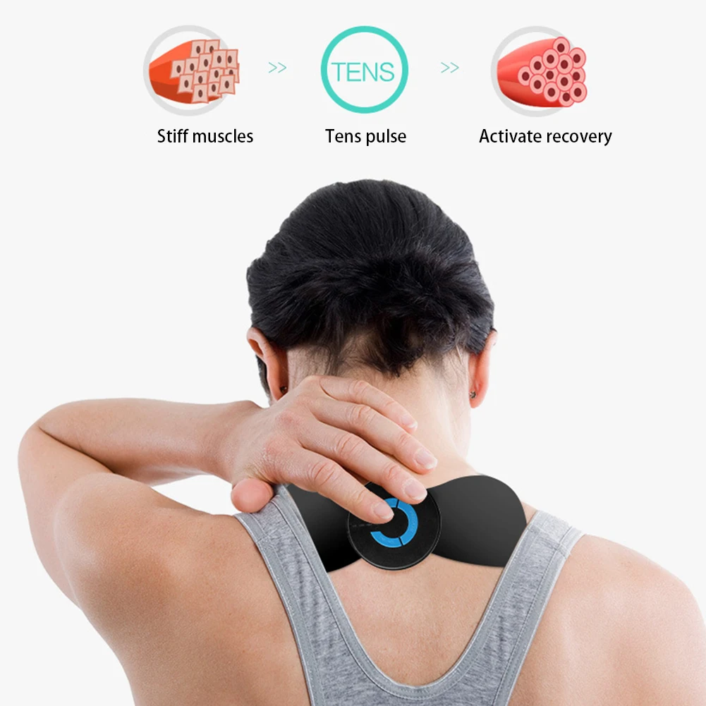 

Portable Neck Cervical Massager Patch Mini Electric Cervical Massage Patch Stickers Muscle Pain Relief Patch Sticker