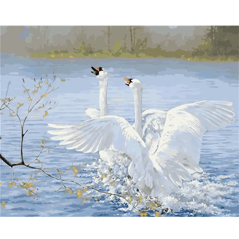 Рамка Павлин животное DIY картина картины по номерам маслом на холсте Ручная