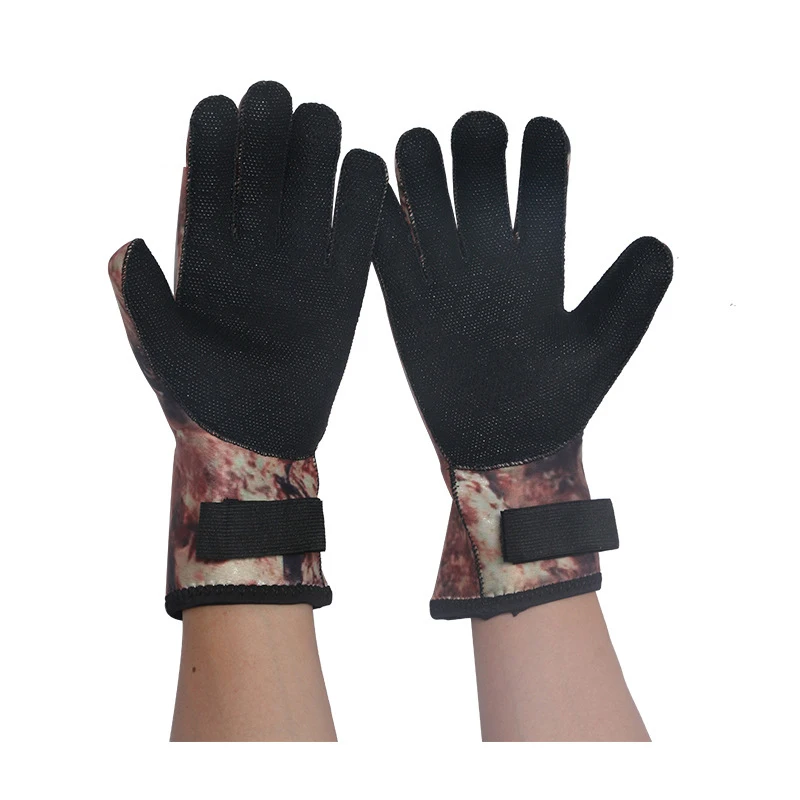Камуфляжные неопреновые перчатки с крючком и петлей 3 мм для дайвинга подводной