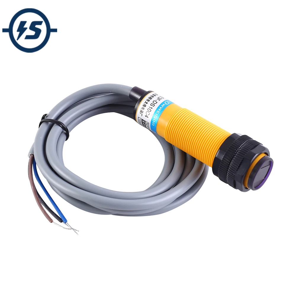 

DC 6V-36V Infrared Distance Detector Infrared Sensor NPN 10cm Photoelectric Switch Controller NO Output Diffuse Proximity Switch