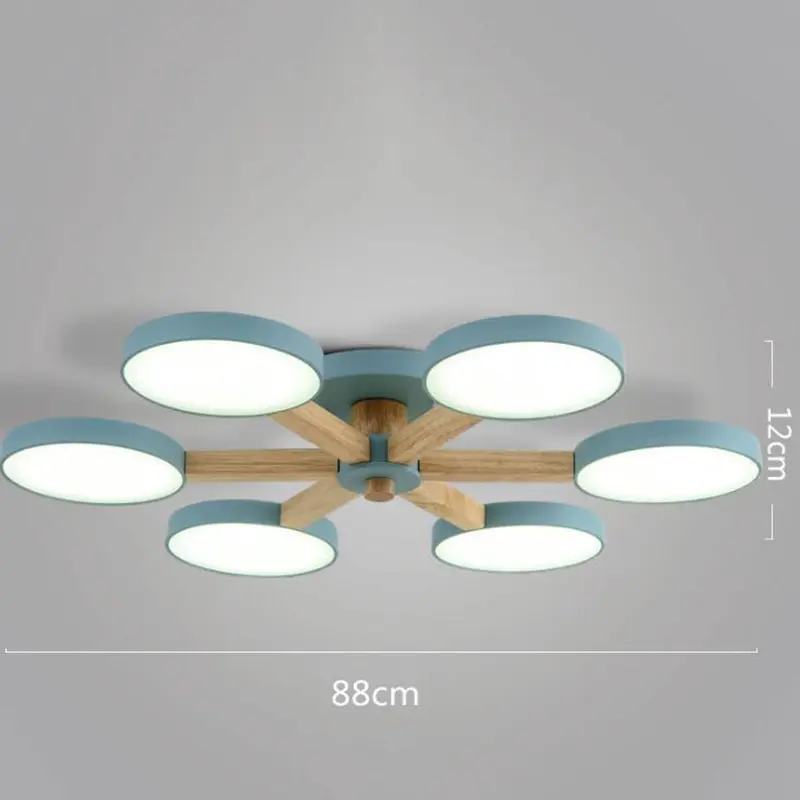 Скандинавский светодиодный светильник из цельного дерева люстра для столовой