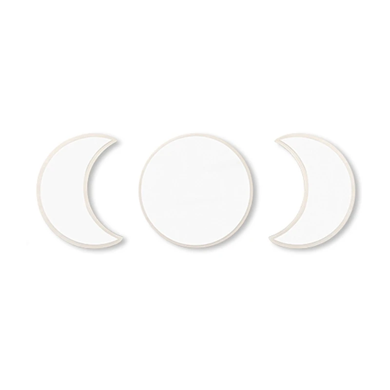 

5pcs Moon Phase Decorative Mirror Wall Stickers Wall Decal Home Decor Poster H55A