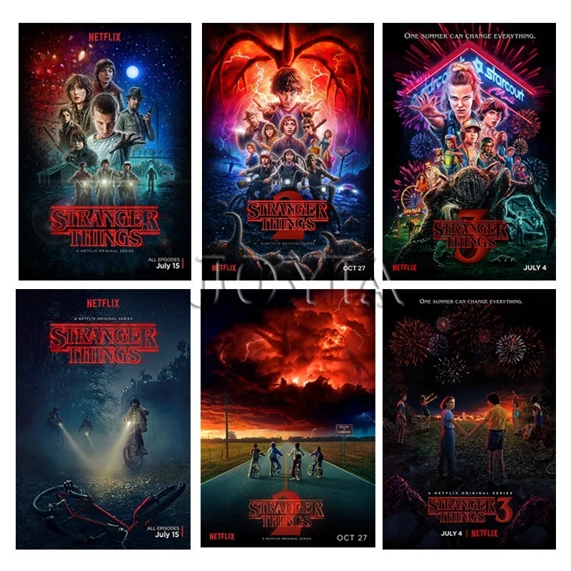 

Stranger Things Poster Season 3 Posters Canvas Painting Characters Retro TV Movie Prints Wall Art Pictures for Kids Room Cuadros