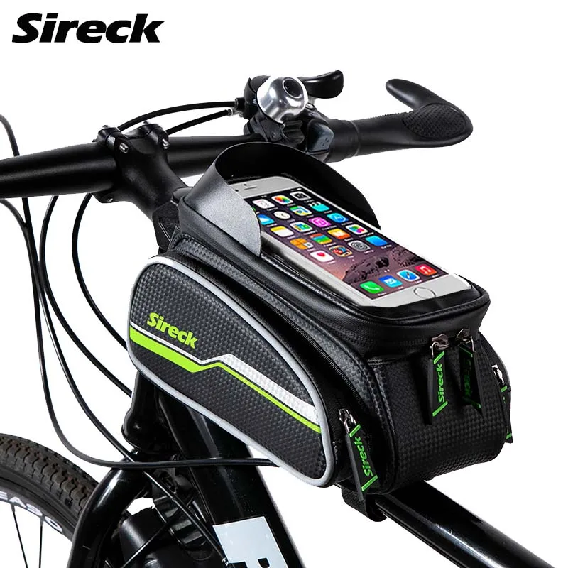 S026-1GN Sireck 6,0 дюймов водонепроницаемый дорожный Mtb велосипедный держатель для телефона, крепление на руль велосипеда, умный держатель для мобильного телефона, велосипедная gps подставка, поддержка - Цвет: S026-1GN