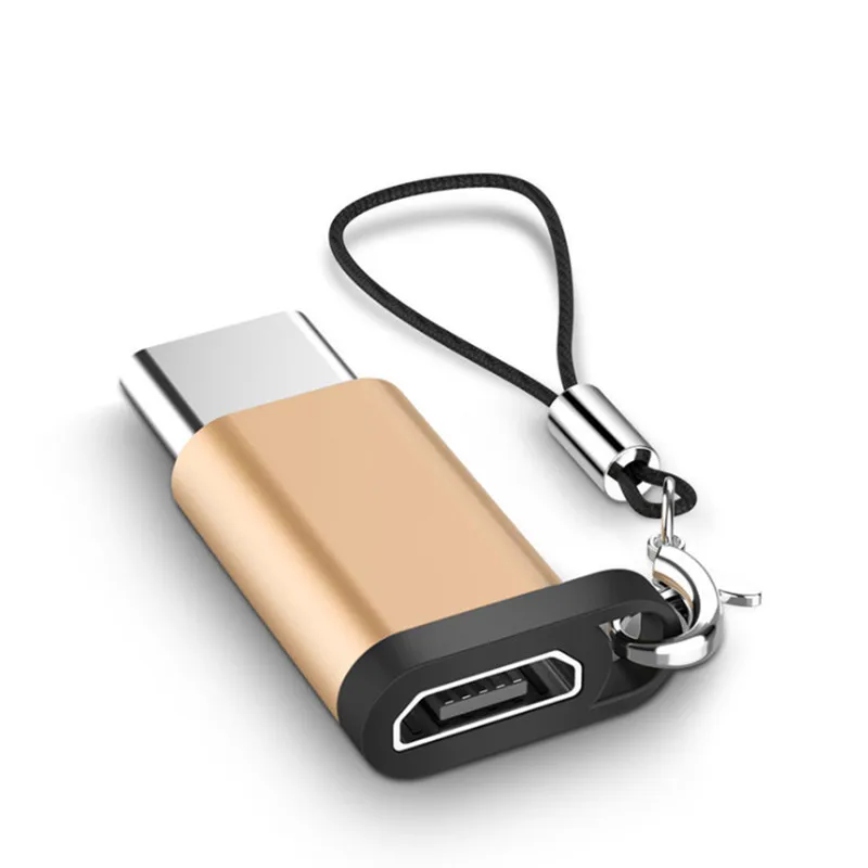Gold Usb type C штекер Micro USB Женский адаптер usb type-C поддержка OTG для Xiaomi 4C/LeTV/huawei/htc Oneplus LG планшет - Цвет: Gold