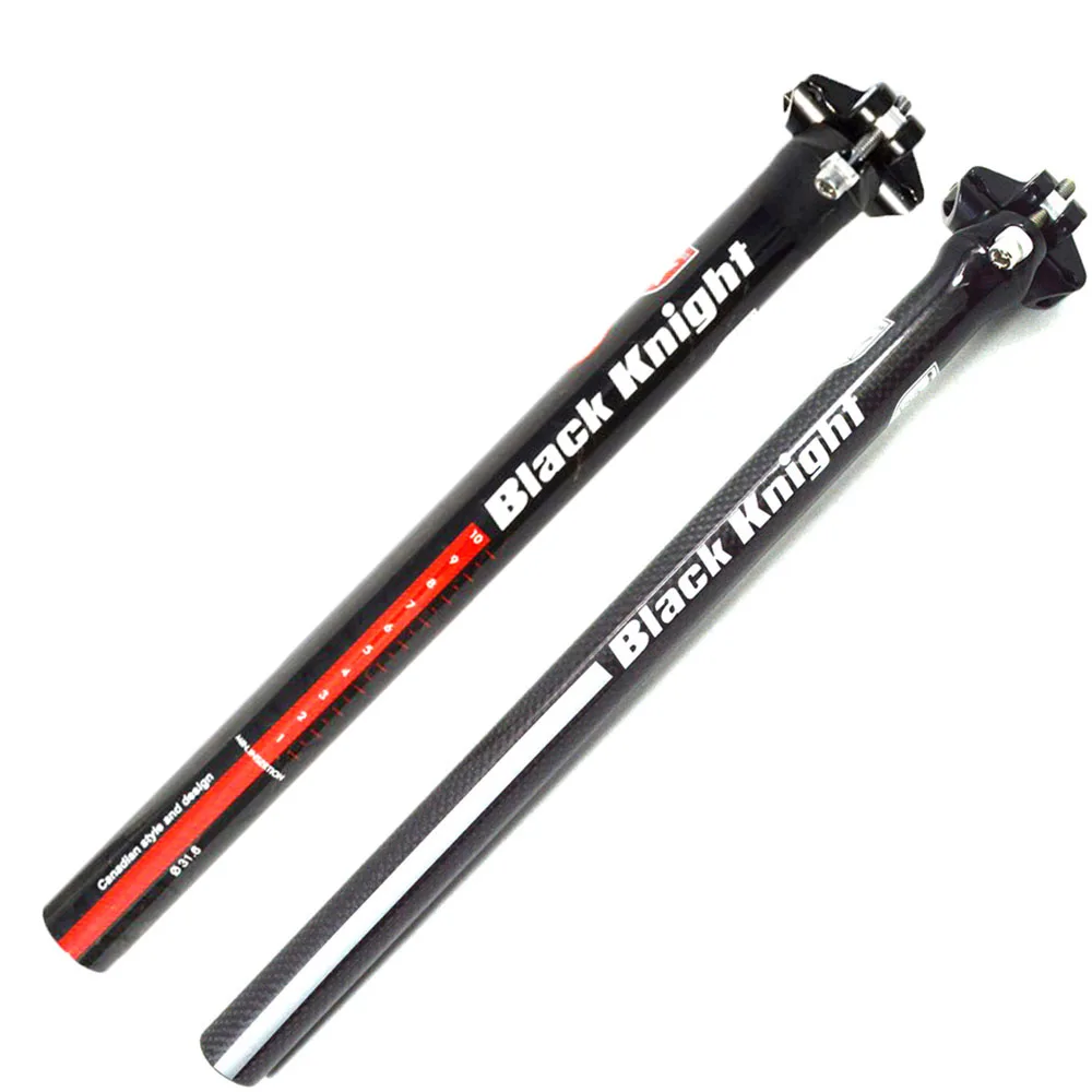 

Black Knight MTB Road Bicycle Seat Post 3K Carbon Fiber Mountain Bicycle Tube Cycling Parts 27.2 30.9 31.6mm 350 400mm Length