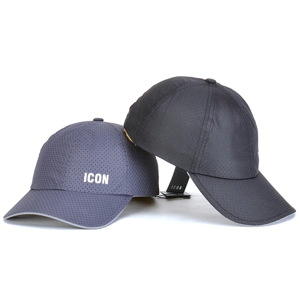 DSQ2 Фирменная тонкая и дышащая мужская сетчатая шляпа с плоскими полями надписью