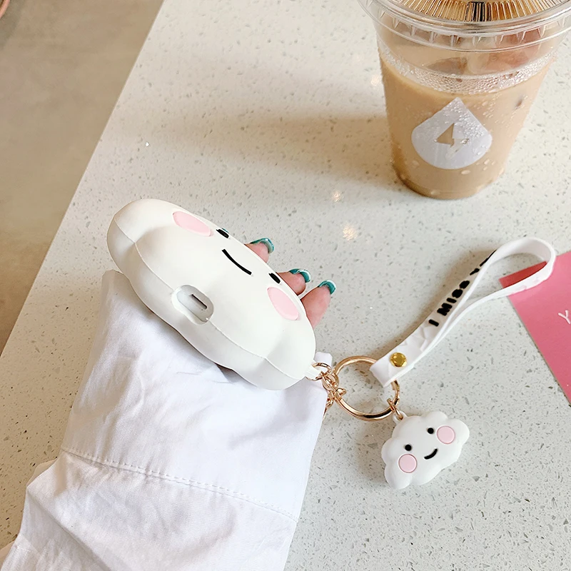 3D Cute Cartoon Clouds Soft Silicone Shockproof Case For Apple Airpods 1 2 Pro Wireless bluetooth Earphone Protect Cover Pendant |