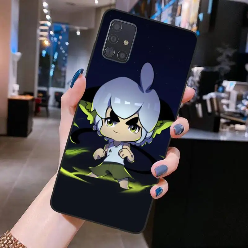 

Cute cartoon cat simple Luo Xiaohei Phone Case for Samsung S20 plus Ultra S6 S7 edge S8 S9 plus S10 5G lite 2020