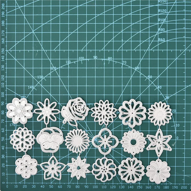 GJCrafts Цветочные металлические режущие штампы для трафареты скрапбукинга DIY