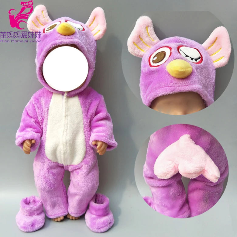 Кукла Одежда для 43 Детская кукла одежда мех мультфильм животных jumpsui набор 17