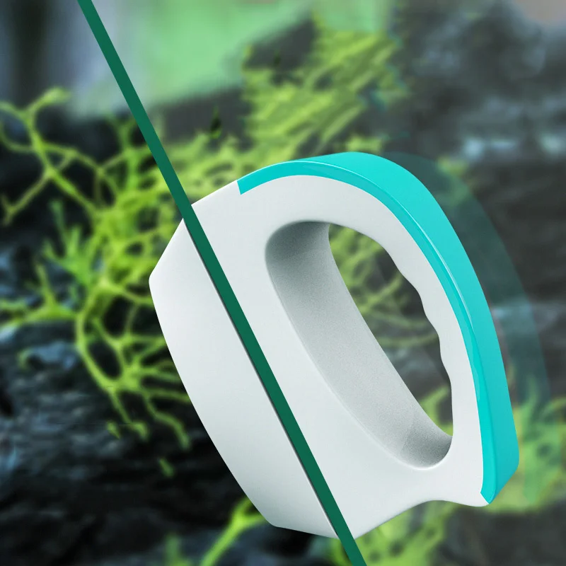 Магнитная Щетка для аквариума стеклянный скребок пыли водорослей плавучий изгиб