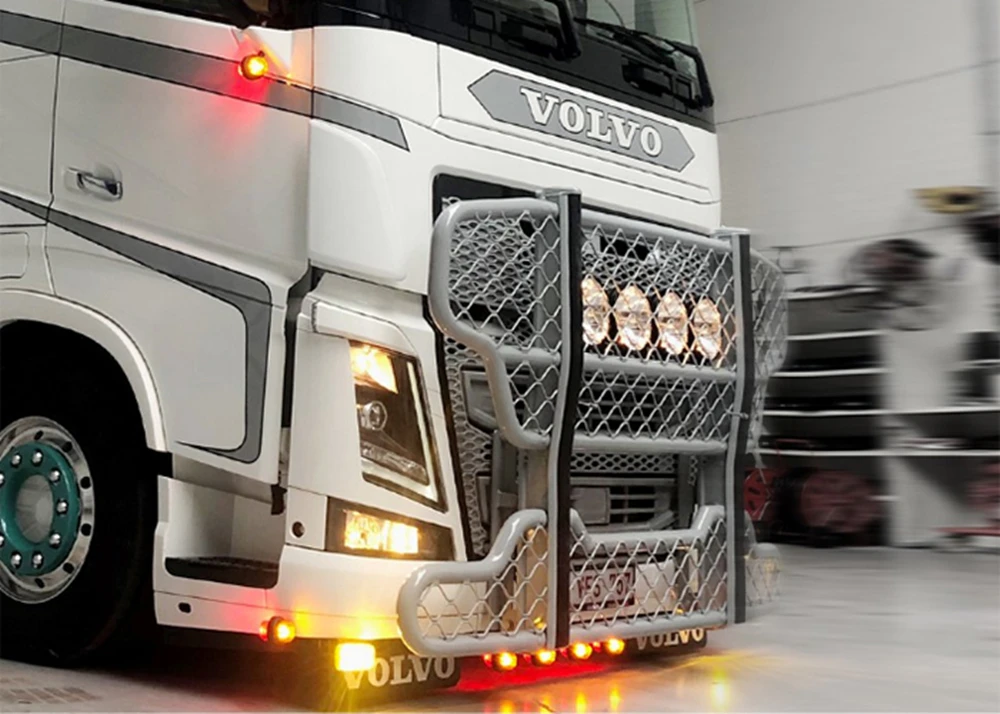 Металлический передний бампер для грузовика 1/14 Rc Tamiya Volvo FH16 Trucks 750 56360 6X4