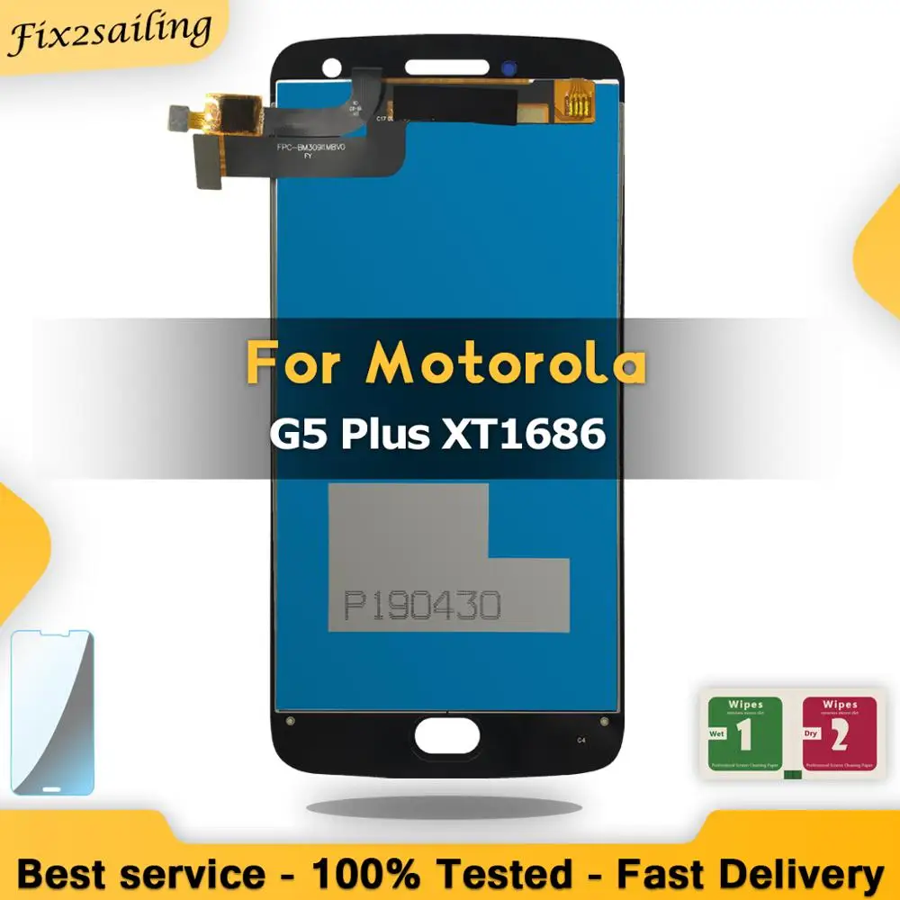 Новый ЖК дисплей 100% test lcd для Motorola Moto G5 Plus XT1686 XT1681 XT1683 сенсорный экран дигитайзер