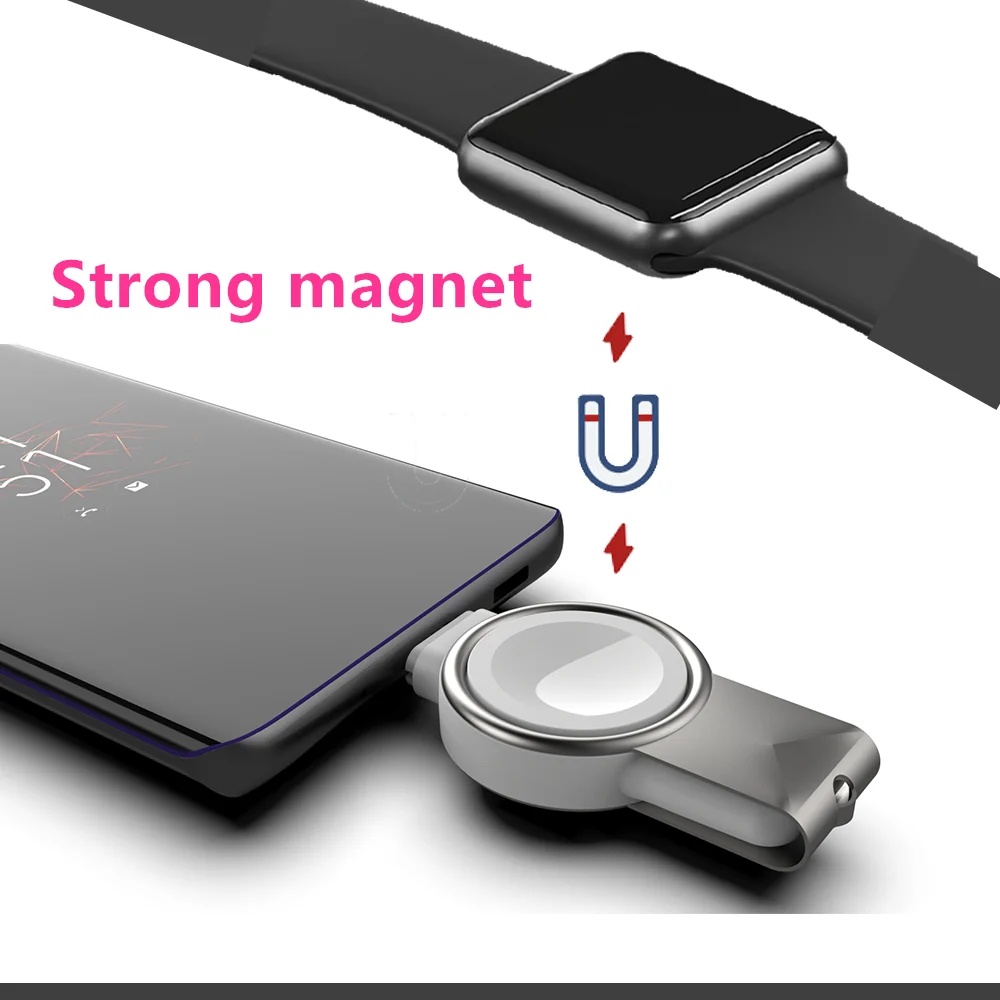 t304 qi magnetic charger for apple watch 7 6 5 4 se portable fast 2 in 1 wireless charging dock station for iwatch series se7 1 free global shipping