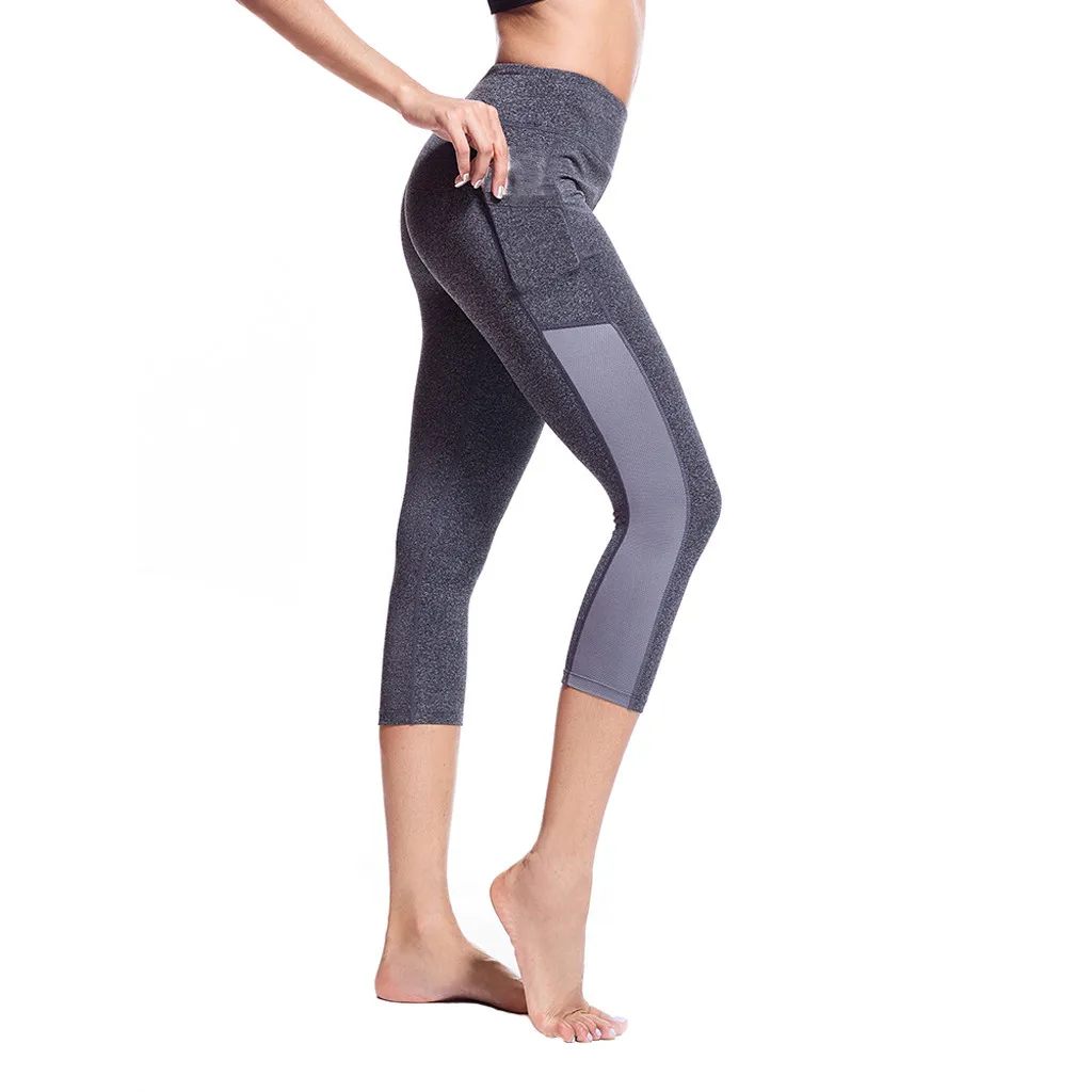 Брюки Капри до щиколотки Спортивные Леггинсы женские леггинсы для фитнеса йоги