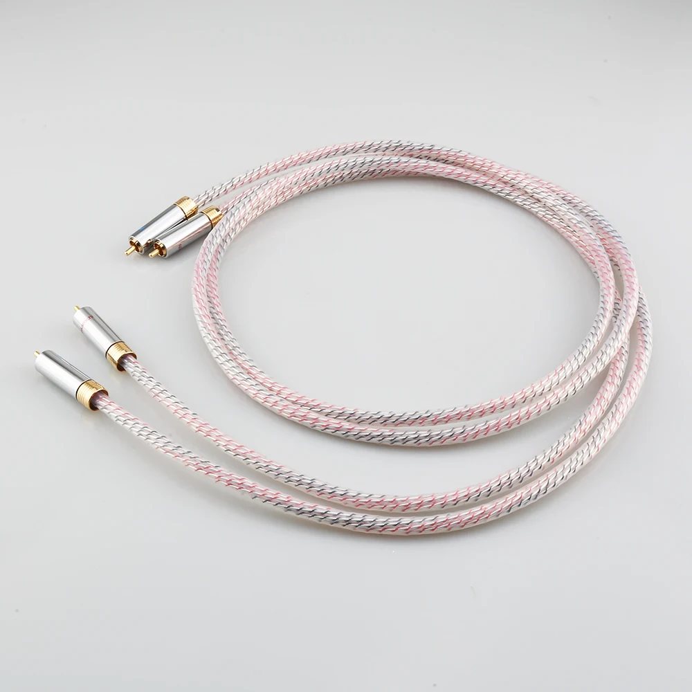 Высококачественная пара Nordost Valhalla 7N посеребренный аудио RCA соединительный кабель