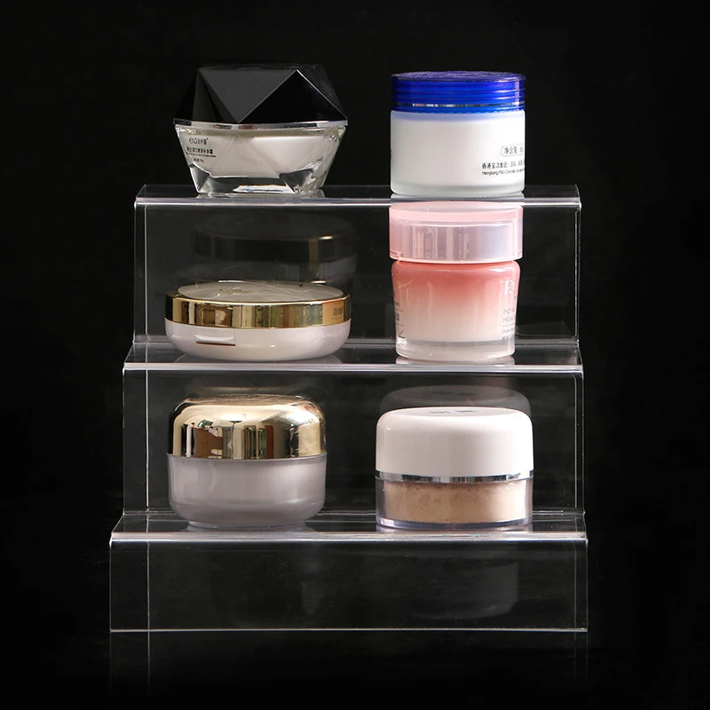 Акриловая прозрачная трехуровневая полка для демонстрации ювелирных изделий