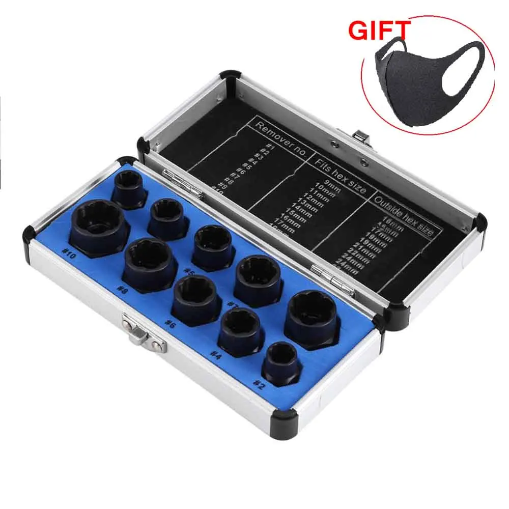 

10 шт., набор инструментов для удаления сломанных гаек