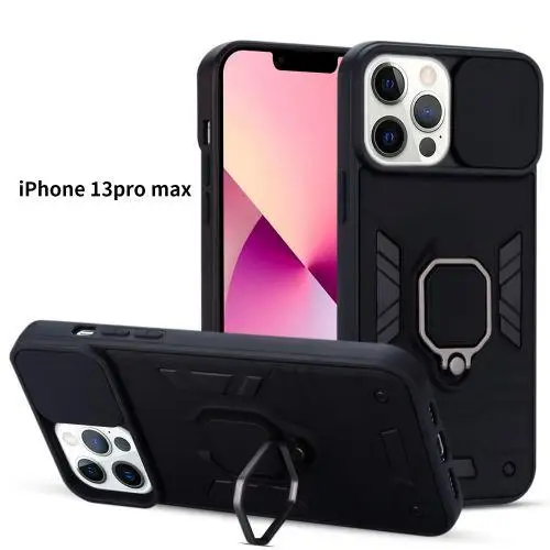 

shockproof armor case for iphone 13 12 11 pro max mini X XR XS Max 7 8 6 6S Plus SE magnetic holder ring push pull camera covers