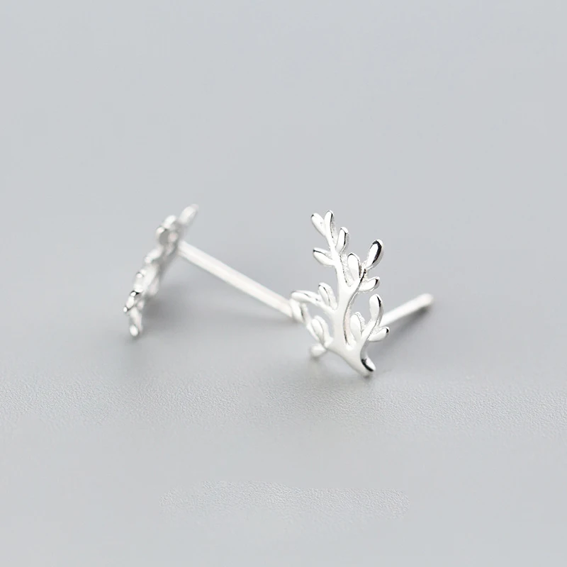 Trusta 100% Настоящее серебро 925 пробы модные милые крошечные серьги-гвоздики 12 мм x 8