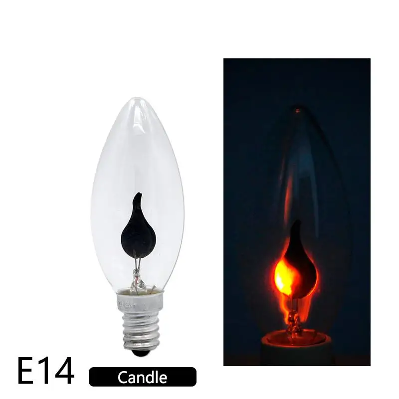 Светодиодная лампа E14 E27 Edison led лампачки со пламени 3 Вт светодиодные лампы в форме