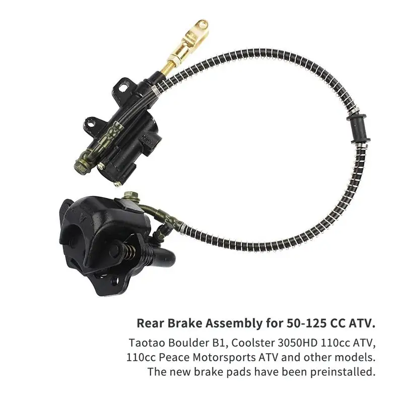 

Durable Rear Disc Brake Master Cylinder Hydraulic Caliper Assembly Brake Compact Practical for 50cc 70cc 90cc 110cc 125cc ATV