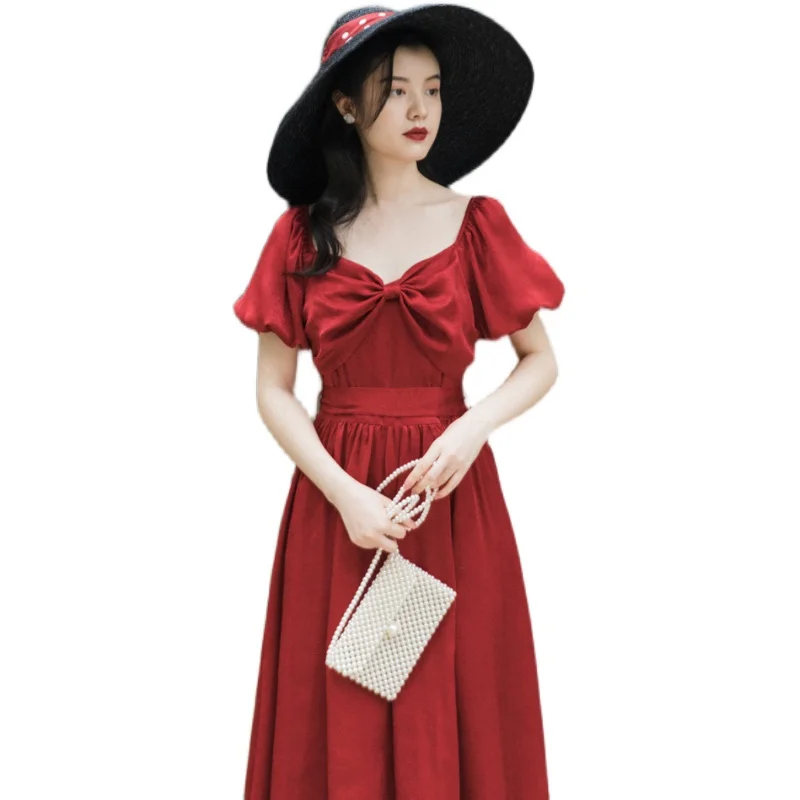 

Temperament of girl will accept waist dress three color price shall not be less than RMB