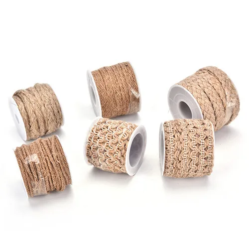 5 м винтажный натуральный джутовый шпагат из гессиана DIY домашний Скрапбукинг для