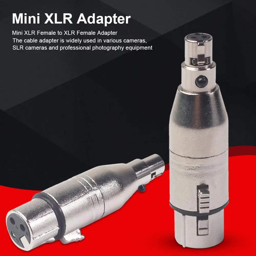 Мини адаптер XLR 3pin конвертер Мама мама с корпусом из цинкового сплава медным