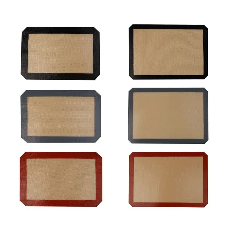 

Kitchen Silicone Non-stick Baking Mat Cookie Pad Rolling Dough Mat High Temperature Resistant Reusable Kitchen Accessories