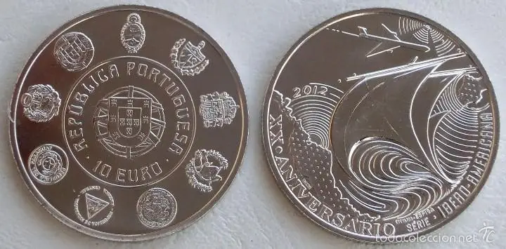 

Portugal 2012 Ibero-American 20th Anniversary 10 Euro Commemorative Coin Genuine euro Collection real original coins