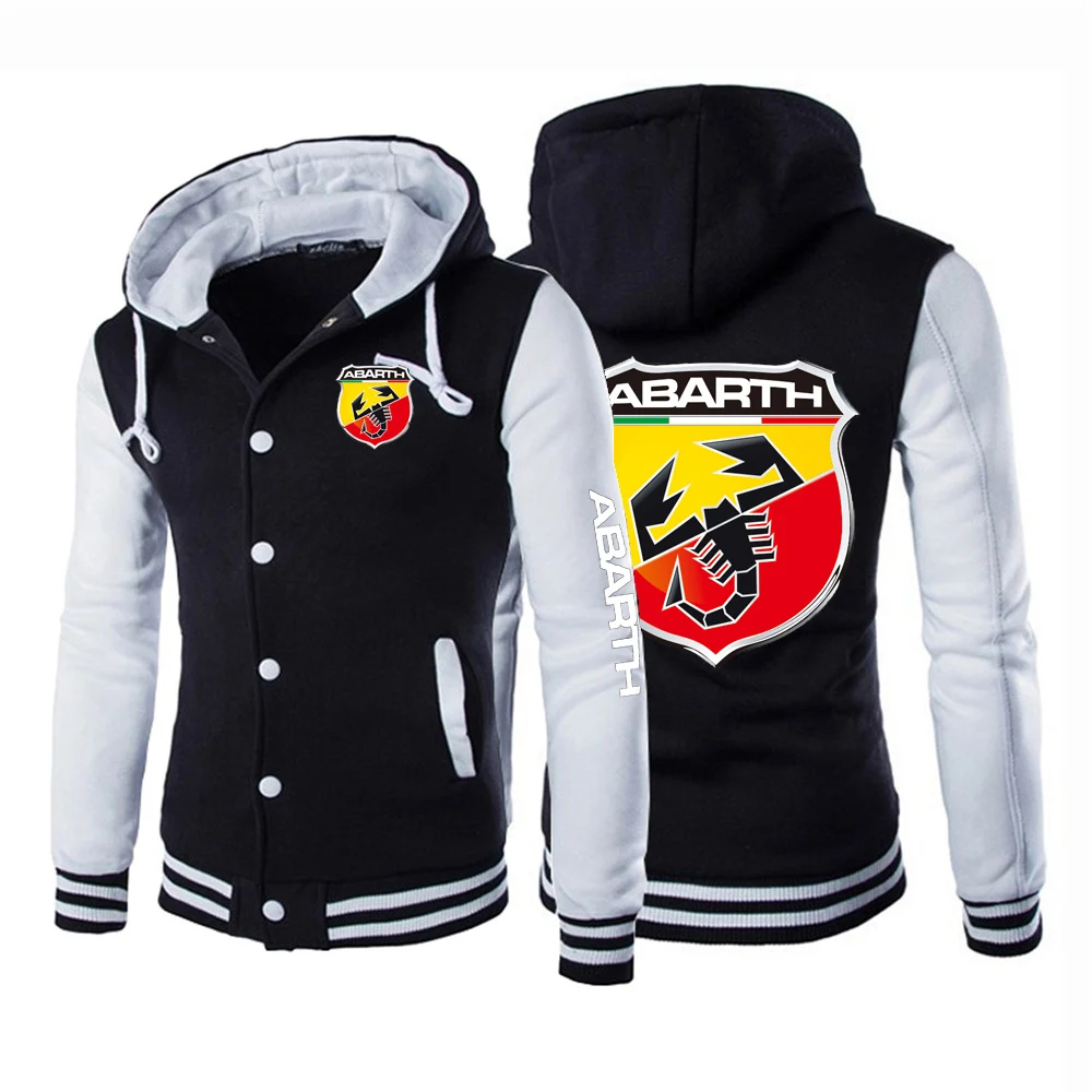 

Unisex ABARTH Autumn Print Hoodies High Street Sport Comfortable Harajuku Baseball Uniform Jacket Male Cotton Coat