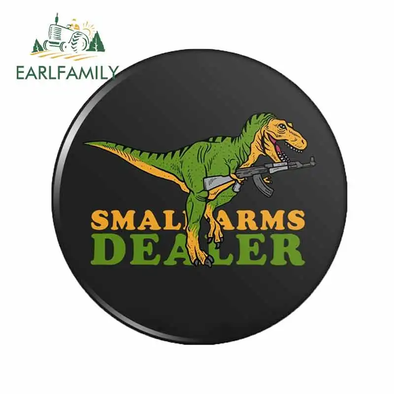 EARLFAMILY 13 см x в стиле динозавра круглый Виниловые наклейки на машину Smaliarms дилер