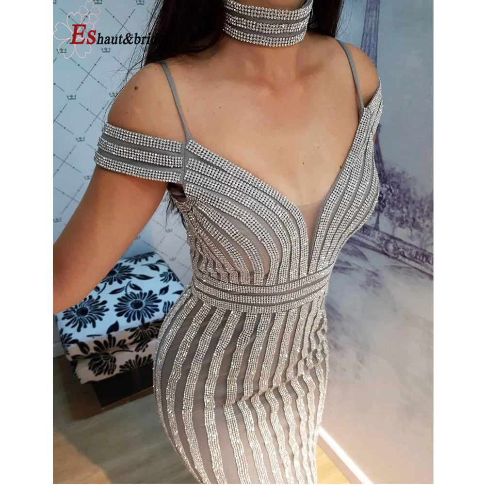 Роскошное сексуальное блестящее вечернее платье 2020 с открытыми плечами длинное