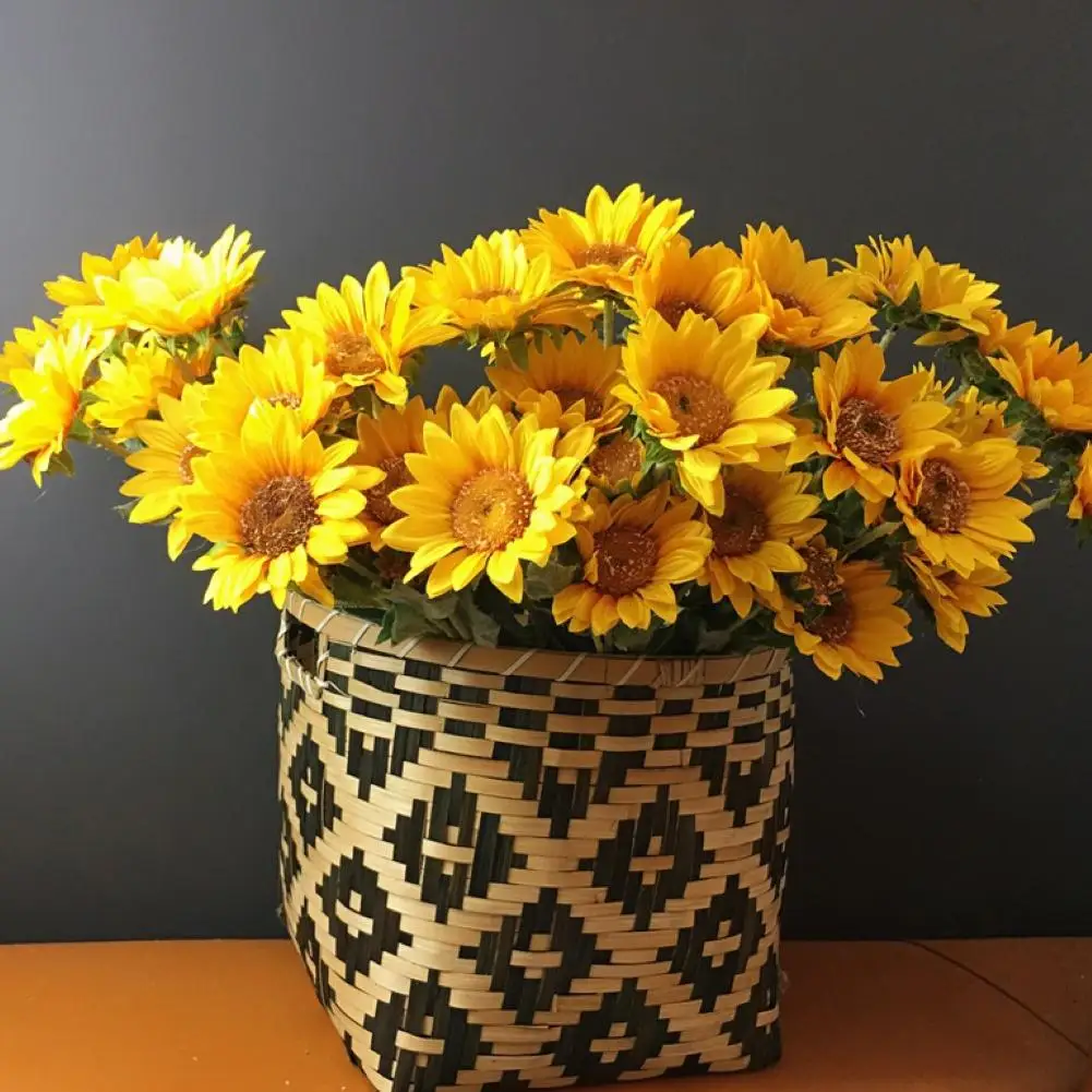 

1Pc Artificial Sunflower Bonsai Home Garden Cafe Wedding Holiday Party Decor Bouquet Silk Flower DIY Wedding Garden Decoration