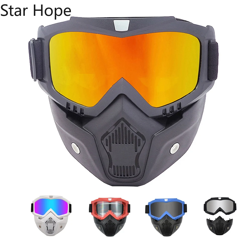 

Мужские и женские лыжные маски для сноуборда, лыжные очки для снегохода, ветрозащитные защитные очки для мотокросса, защитные очки с фильтр...
