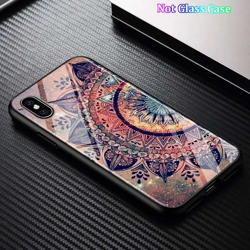 Черный чехол Мандала чакра Йога для iPhone 11 11Pro X XR XS Max для iPhone 8 7 6 6S Plus 5S 5 SE глянцевый чехол для телефона - Цвет: Style 04