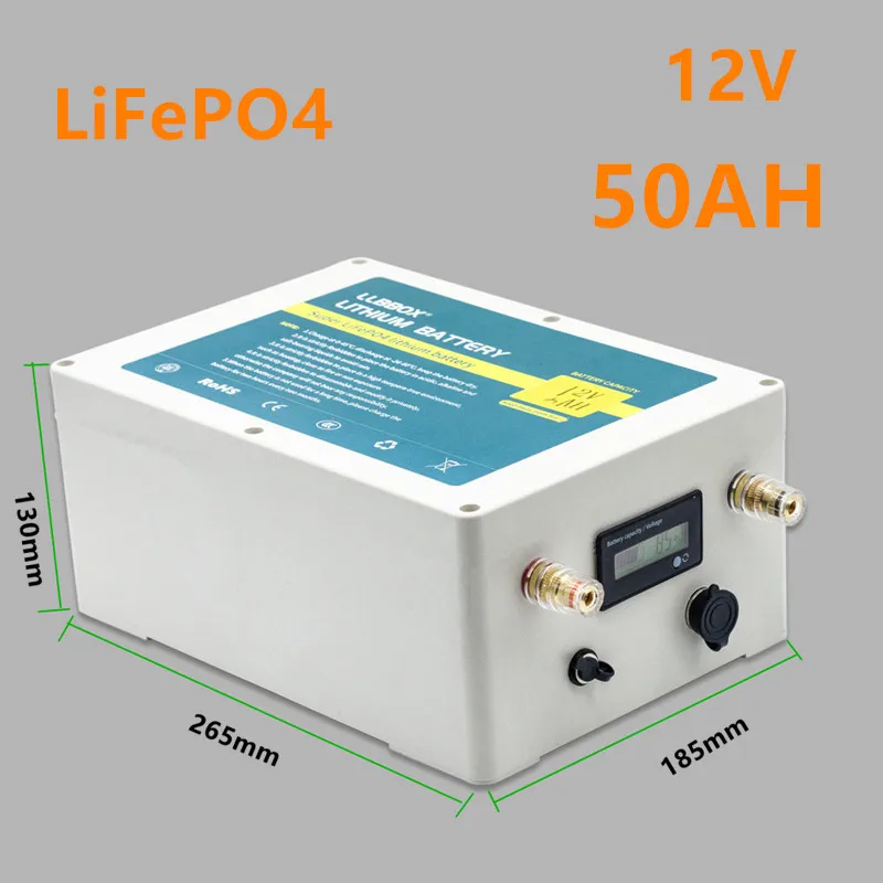 12v 50ah lifepo4 литиевая аккумуляторная батарея 12V комплект литий-ионный батарей для olar