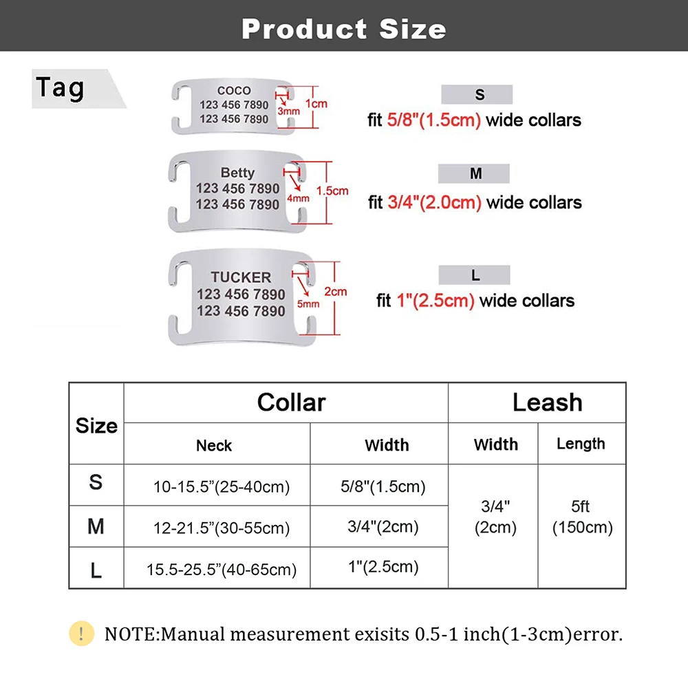 

Personalized Nylon Dog Collar Leash Set Fashion Printed Customized Dog ID Tag Collars Free Engraving For Small Medium Large Dogs