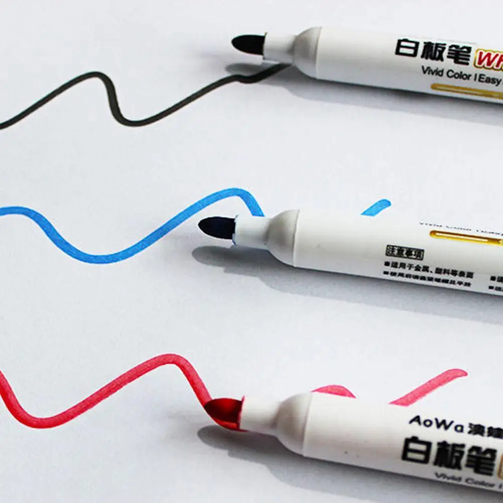 1PC Big Capacity Erasable Whiteboard Marker Pen Red blue black Erase Markers pen Office School Stationery Supplies |