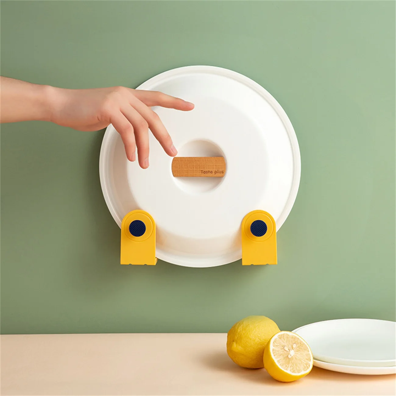 

Kitchen Pot Cover Rack Wall-Mounted Non-Perforated Cutting Board Cutting Board Spoon Multifunctional Rack