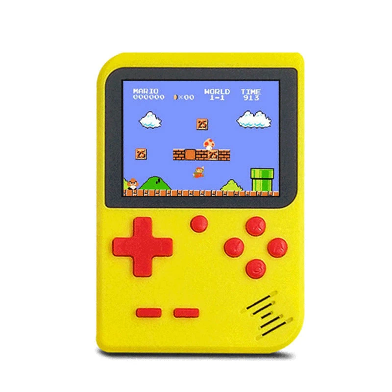 Yellow Перезаряжаемая мини портативная игровая консоль Hd 3,0-дюймовый экран ретро-игра мини-портативный плеер для игр для детей Встроенная игра 168/400 - Цвет: Yellow