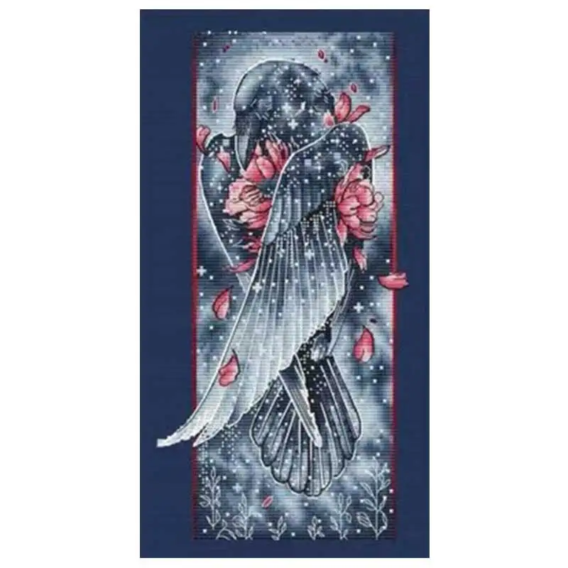 

The soul of the crow patterns counted 11CT 14CT DIY Cross Stitch Sets wholesale Cross-stitch Kits Embroidery Needlework