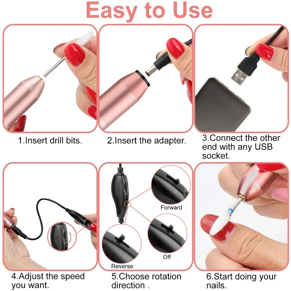 

SENIGNOL Professionele Elektrische Nail Boor Machine Nail File Nail Pedicure Polijsten Vorm Nail Boor Apparatuur Gereedschappen