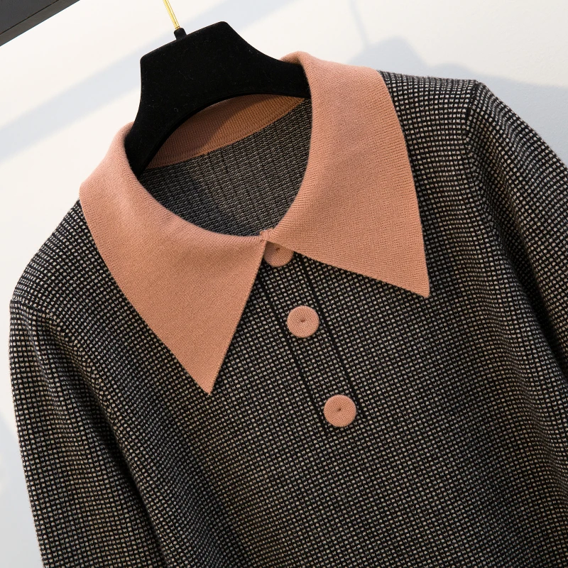 Женское зимнее платье-свитер Длинная вязаная одежда Осенний Модный вязаный