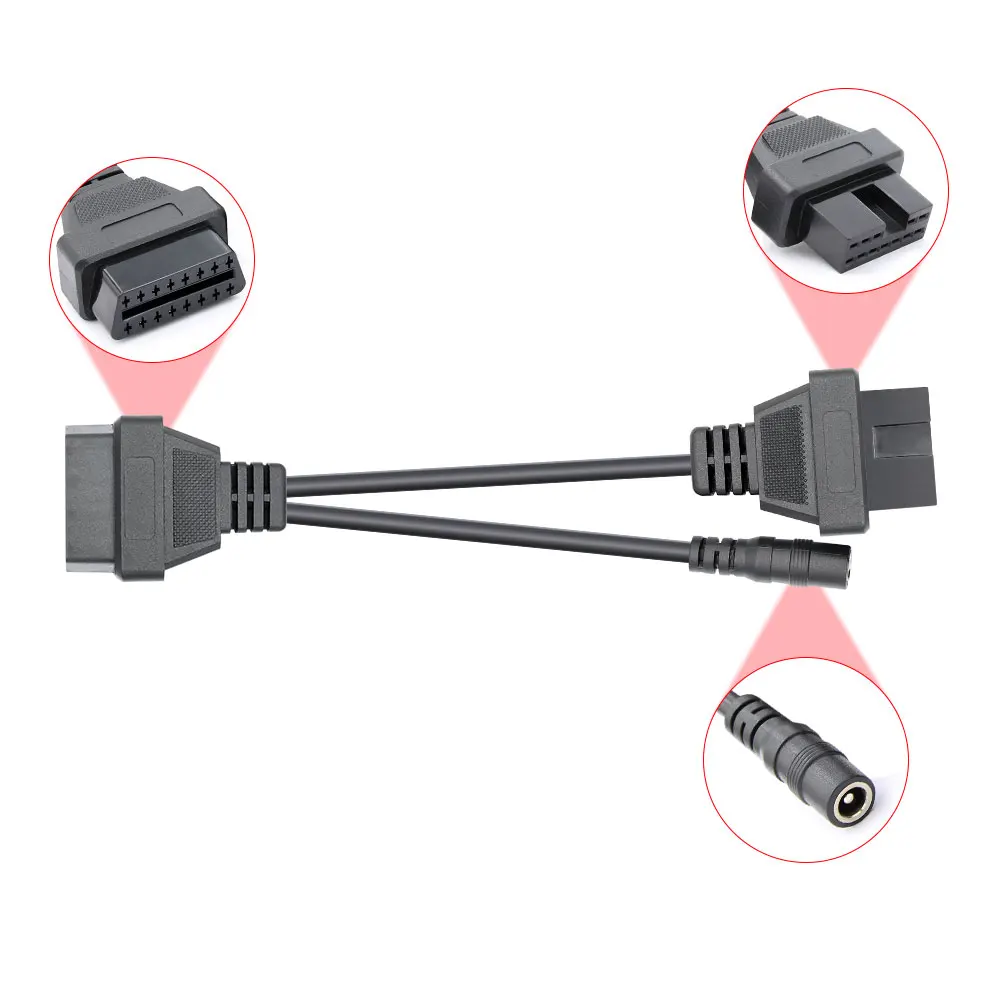 OBD2 16Pin Удлинительный кабель OBD к разъем адаптера авто для Mitsubishi 12 Pin 2 автомобиля