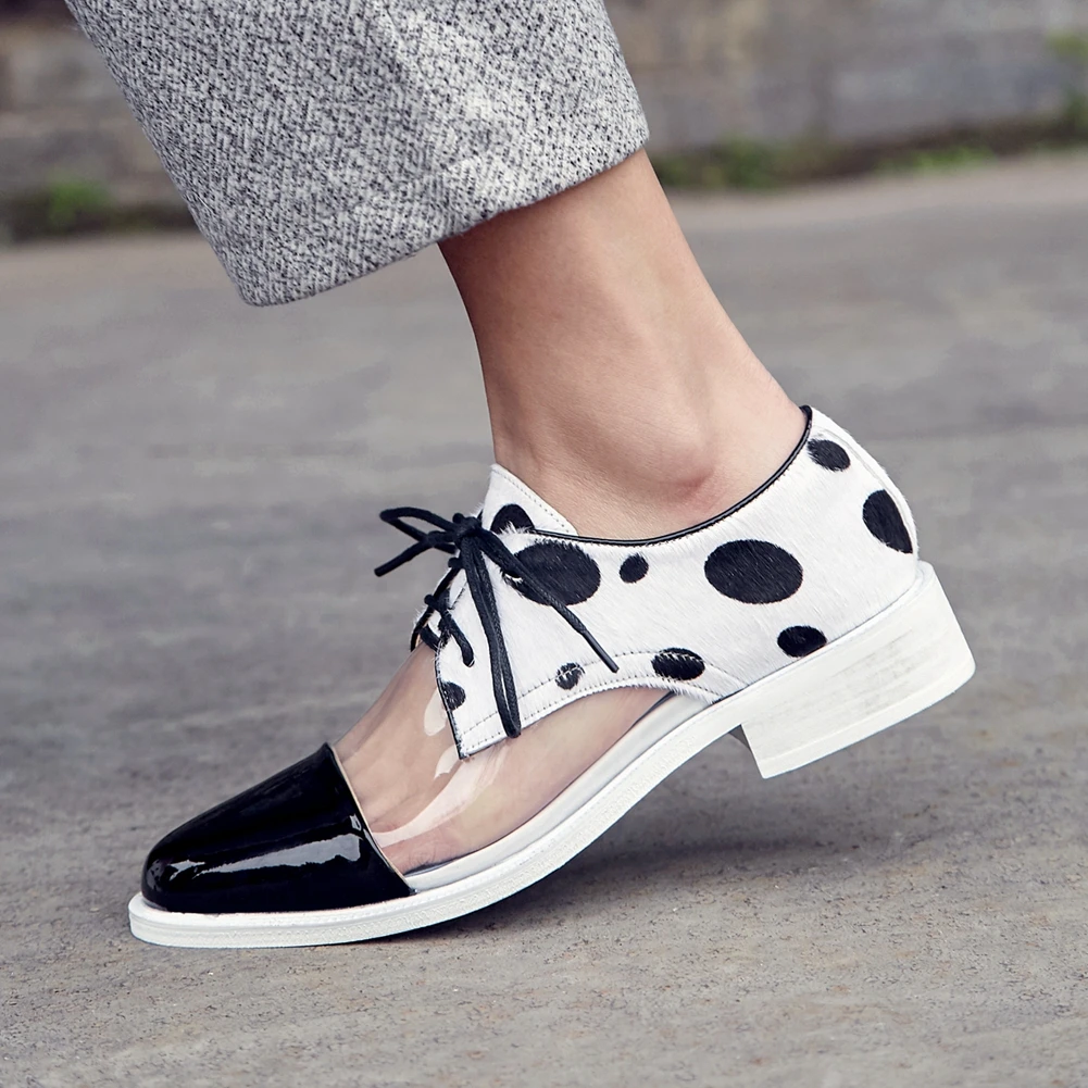 

DORATASIA Genuine Leather Office Women Low Heel Mixed Color Lace Up Shoes Casual Brand Pumps Women Fashion Pumps