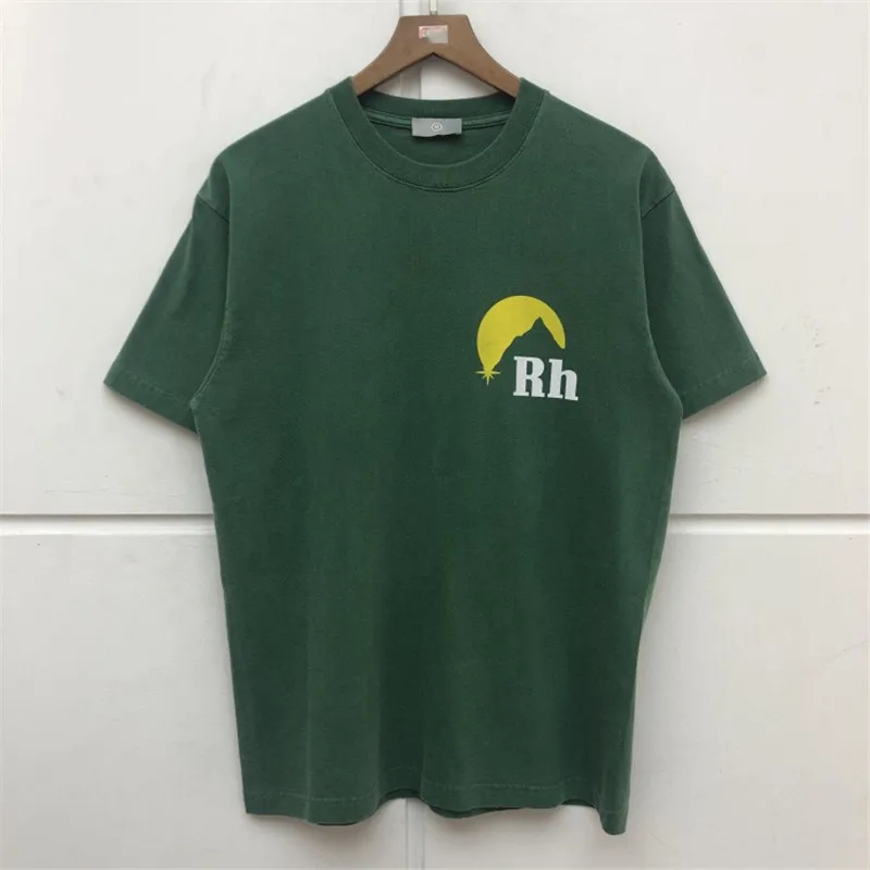 

RHUDE T-shirts Men Women Japan High Quality Rh Hairstyle Logo Print Top Tees Summer Style Rhude RHUDE T Shirt